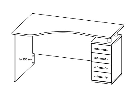 Стол компьютерный КСТ-104.1П - Компьютерные столы - МебельМедведь