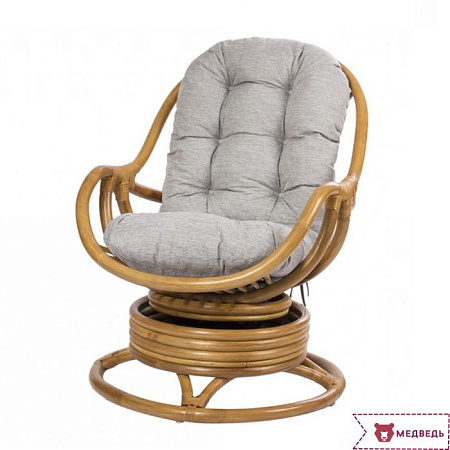 Кресло-качалка Kara с подушкой (цвет основания МЕД) - Кресла-качалки - МебельМедведь