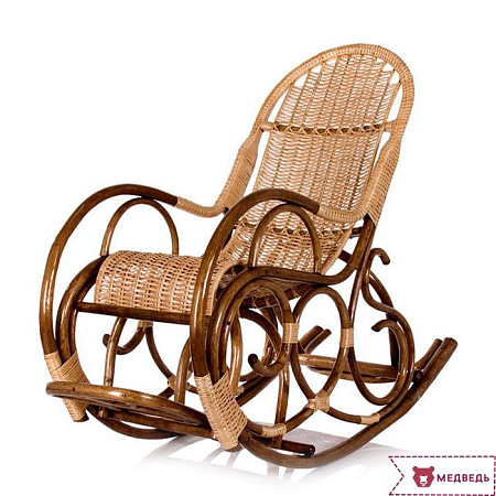 Кресло-качалка Ведуга (цвет онования ОРЕХ) - Кресла-качалки - МебельМедведь