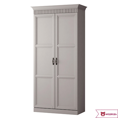 "Нельсон" №950 Шкаф для одежды 2-дверный, серый камень - Нельсон - МебельМедведь