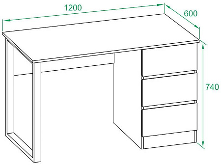 СПМ-205 стол письменный - Письменные столы - МебельМедведь