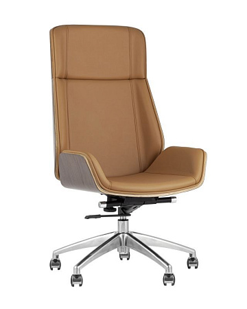 Кресло руководителя TopChairs Crown коричневое - Кресла руководителя - МебельМедведь