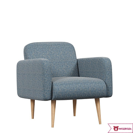 Кресло Уилбер (Голубой, ткань RICO 112) - Диваны - МебельМедведь