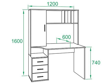 Стол компьютерный КСТ-109П - Компьютерные столы - МебельМедведь