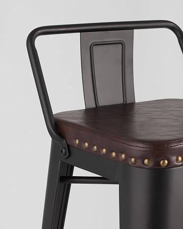 Стул полубарный TOLIX SOFT черный матовый - Барные стулья - МебельМедведь