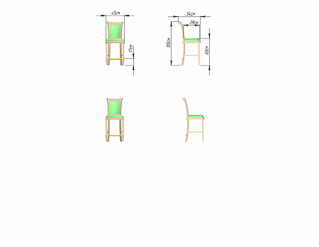 Стул барный Элегант 15-331 - Барные стулья - МебельМедведь