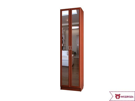 Шкаф платяной 2-х дверный с зеркалом Волхова С-454/1М - Гостиная Волхова - МебельМедведь