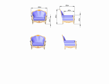Кресло Александрит 6-41 - Каркасные кресла - МебельМедведь