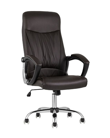 Кресло руководителя TopChairs Tower коричневое - Офисные кресла - МебельМедведь