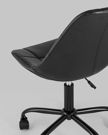 Стул офисный Гирос экокожа черный - Офисные стулья - МебельМедведь