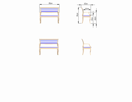 Диван Каприо 1 - Каркасные кресла - МебельМедведь