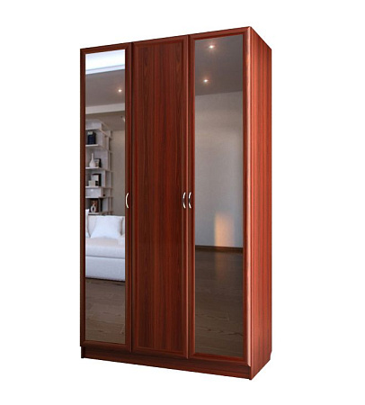 Шкаф 3-х дверный с 2-мя зеркалами Волхова С-404/2М - Гостиная Волхова - МебельМедведь