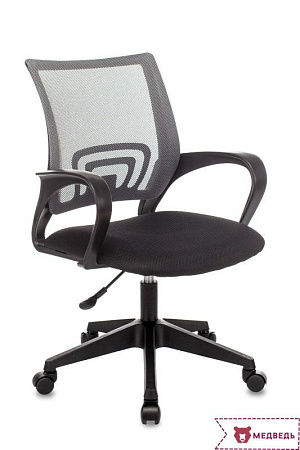 Кресло офисное TopChairs ST-Basic сетка/ткань темно-серый - Офисные кресла - МебельМедведь