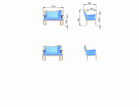 Диван Каприо 9-11 - Каркасные кресла - МебельМедведь